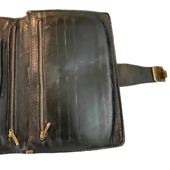 CaGi Vintage Black Leather Men's Bag Wrist Clutch Man Bag Gentleman's Bag - Picture 11 of 16